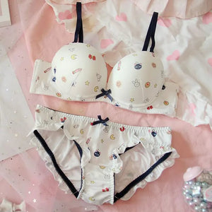 Japanese Strawberry Bra and Panty Lingerie Set Anime Cosplay