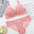 Women's Push Up Bra and Panty Set Lace Lingerie Set Underwire Padded Bra
