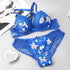 Women's Bra and Panty Sets Floral Lace Lingerie Cross Back Underwire Push Up Bras