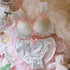 Super Cute Skay Anime Lolita Bra Sweet Lace Comics Bow Flouncing Underwear Set