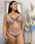 Full Bust Plus Size Lace Bra & Brief Sets Super Push Up Wire Bras Panties